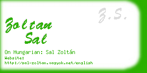 zoltan sal business card