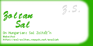 zoltan sal business card